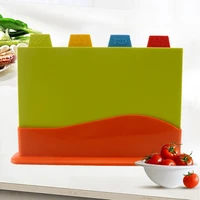 4pcsset cutting board multi functional non slip high quality pp household classified chopping block for kitchen