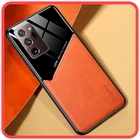 Противоударный кожаный чехол с текстурой для Samsung Galaxy Note 20 Ultra Note 10 Lite 10 Plus S20 S21, магнитный держатель, чехол для телефона