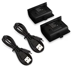 Комплект аккумуляторов 2400 мАч, 2 шт., USB-кабель для зарядки, для геймпада для Xbox One