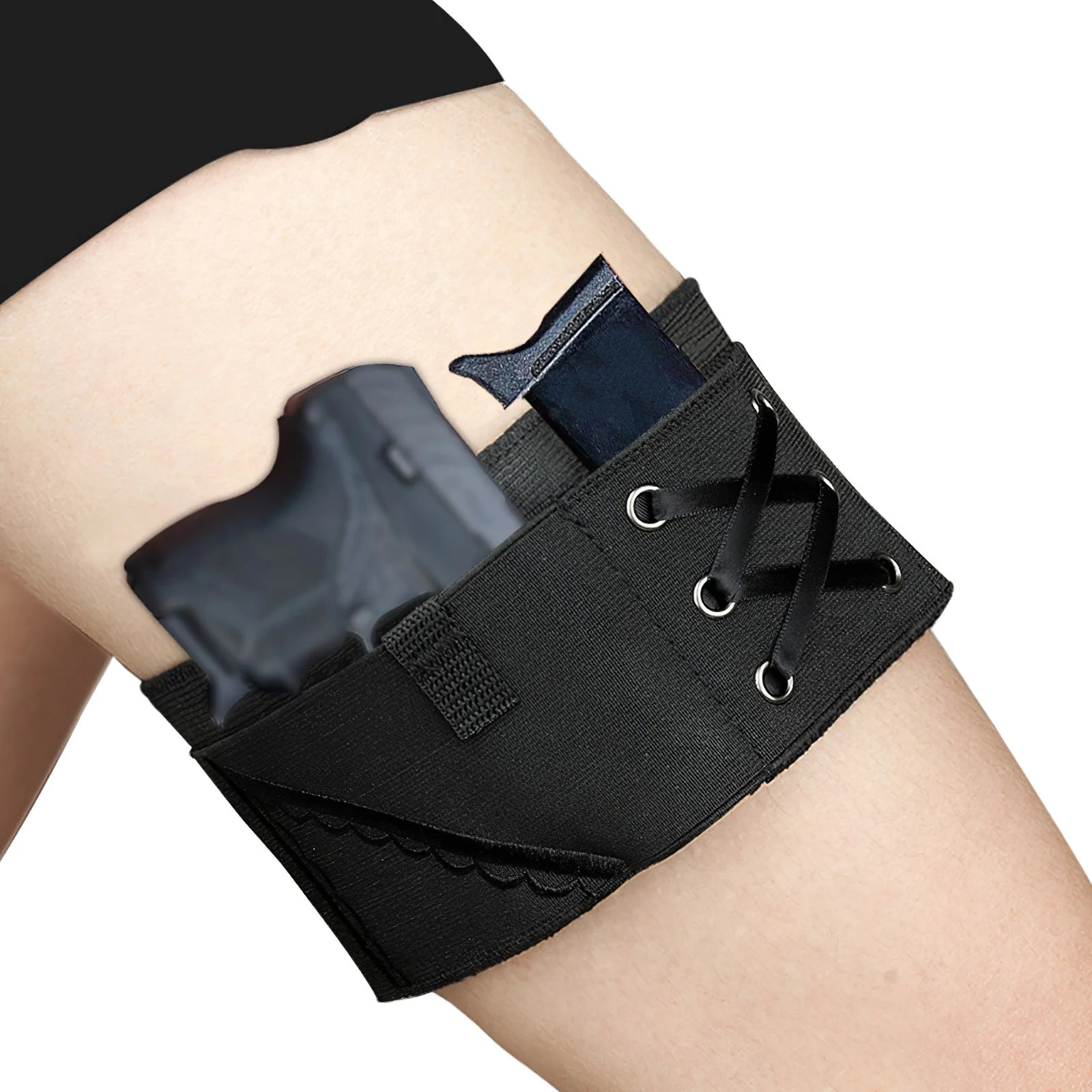 

Women Concealed Holster Black Thigh Holsters Women Sexy Tactical Gun Garter Holster For Caliber Revolver Bag For Outdoor Hunting