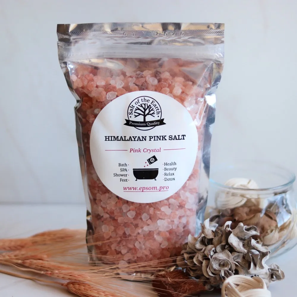 Розовая гималайская соль для ванн Salt of the Earth 2 5 кг (крупный помол). Морская ванны. -