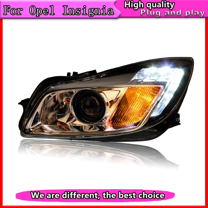 

Car Styling For Buick Regal led headlights For Opel Insignia head lamp Angel eye led DRL front light Bi-Xenon Lens xenon HID KIT