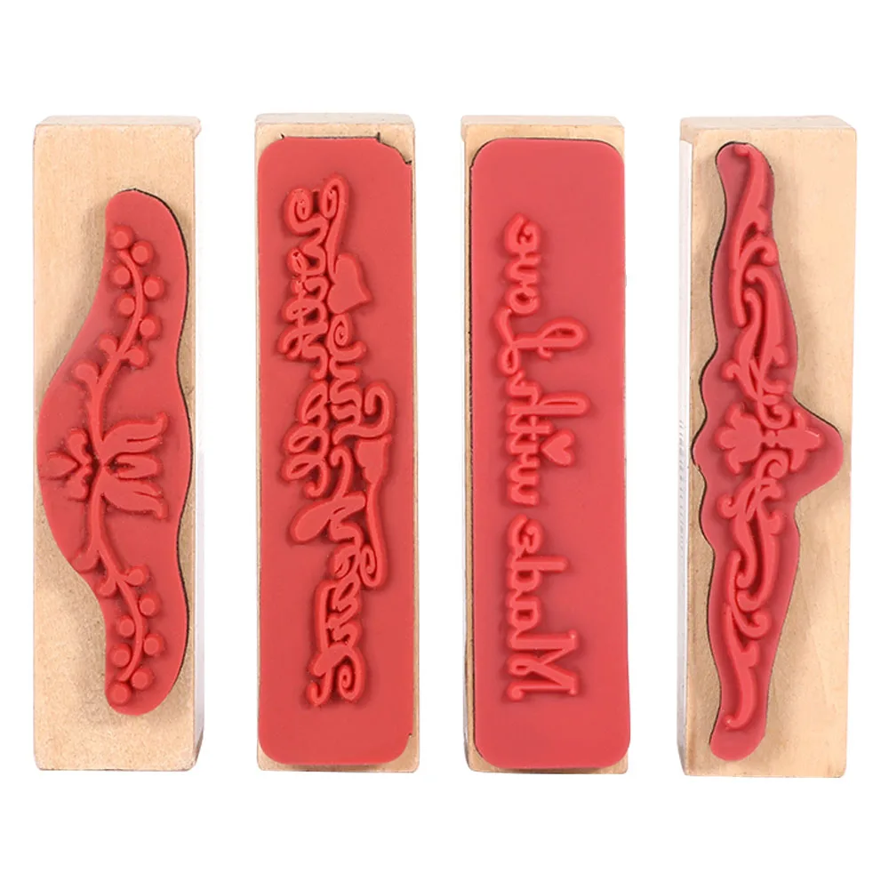 1 шт. винтажное деревянное печатное украшение в полоску детский скрапбук ручной