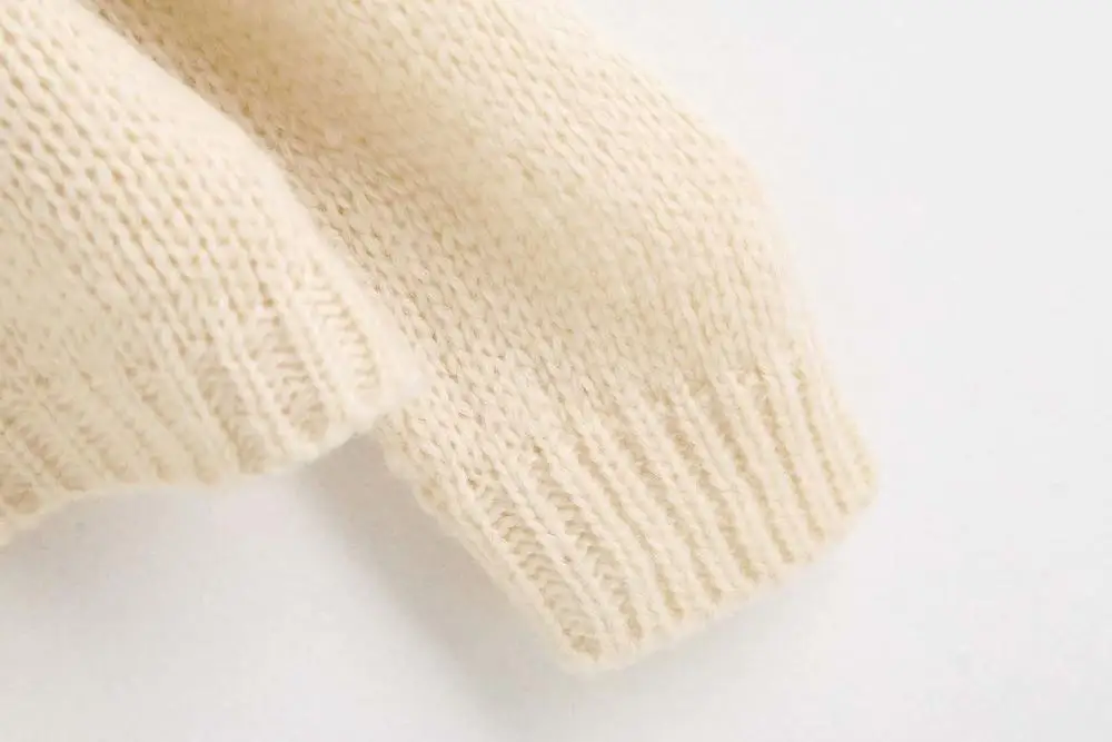 Dropshipping elegant Light Green Loose Knitted Retro Long sleeve Women Sweater casual vintage streetwear Tops | Женская одежда