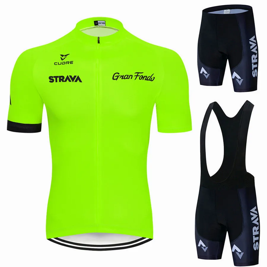 Strava 2021 Профессиональный летний велосипедный комплект из Джерси одежда для
