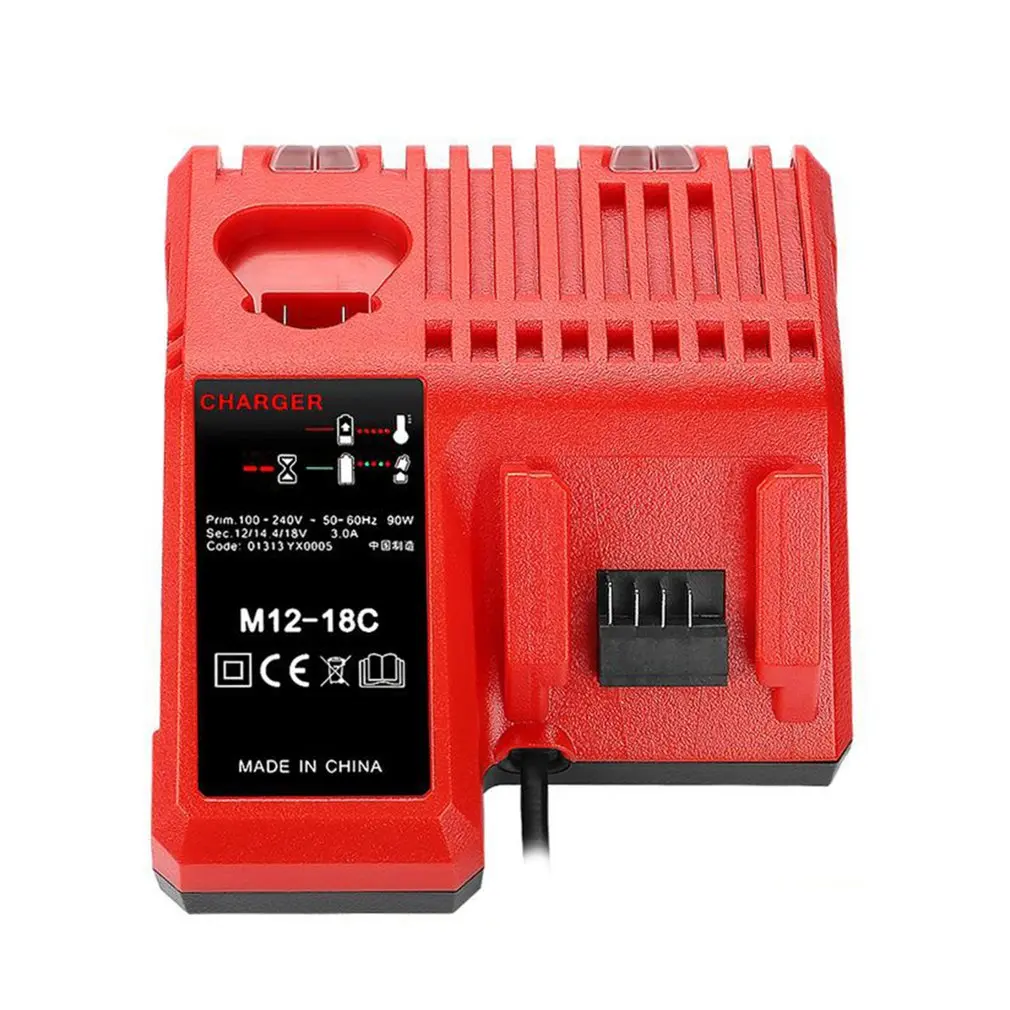 M12-8C инструмент зарядное устройство 110-240 В литий-ионный аккумулятор зарядное устройство для Milwaukee M12 M18 48-11-1815 48-11-1828 48-11-2401 48-2402 48-11