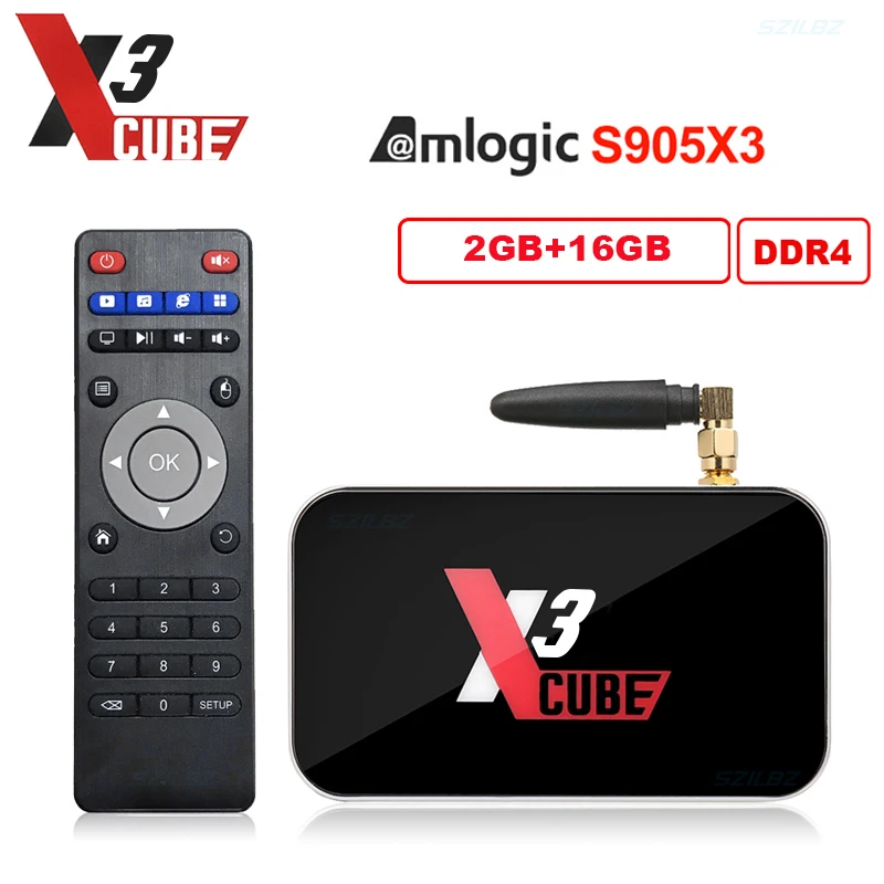 Приставка Смарт ТВ Ugoos X3 Cube PRO Android 9 0 Amlogic S905X3 4 Гб DDR4 2 4G 5G Wi Fi 1000 м LAN приставка X3Cube