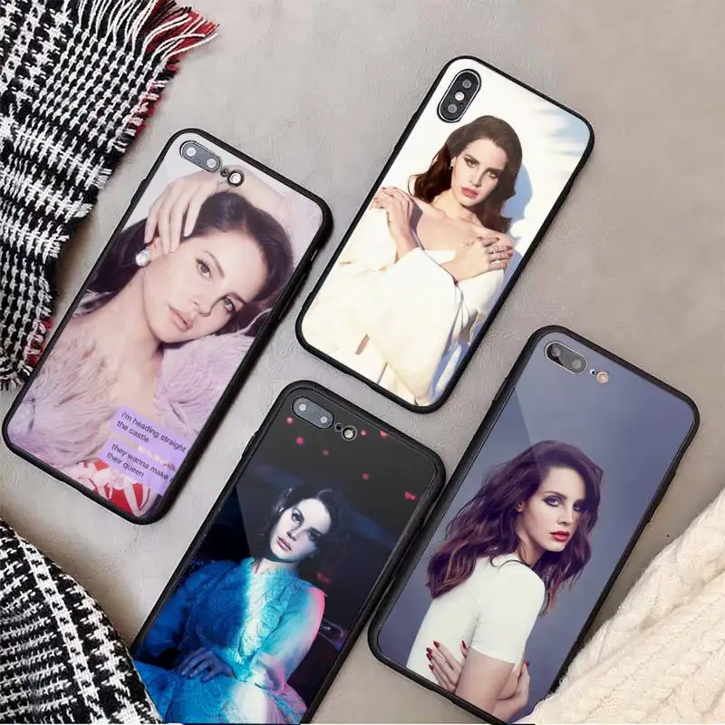 

Lana Del Rey famous singer Phone Case Tempered glass For iphone 6 7 8 plus X XS XR 11 12 13 PRO MAX mini