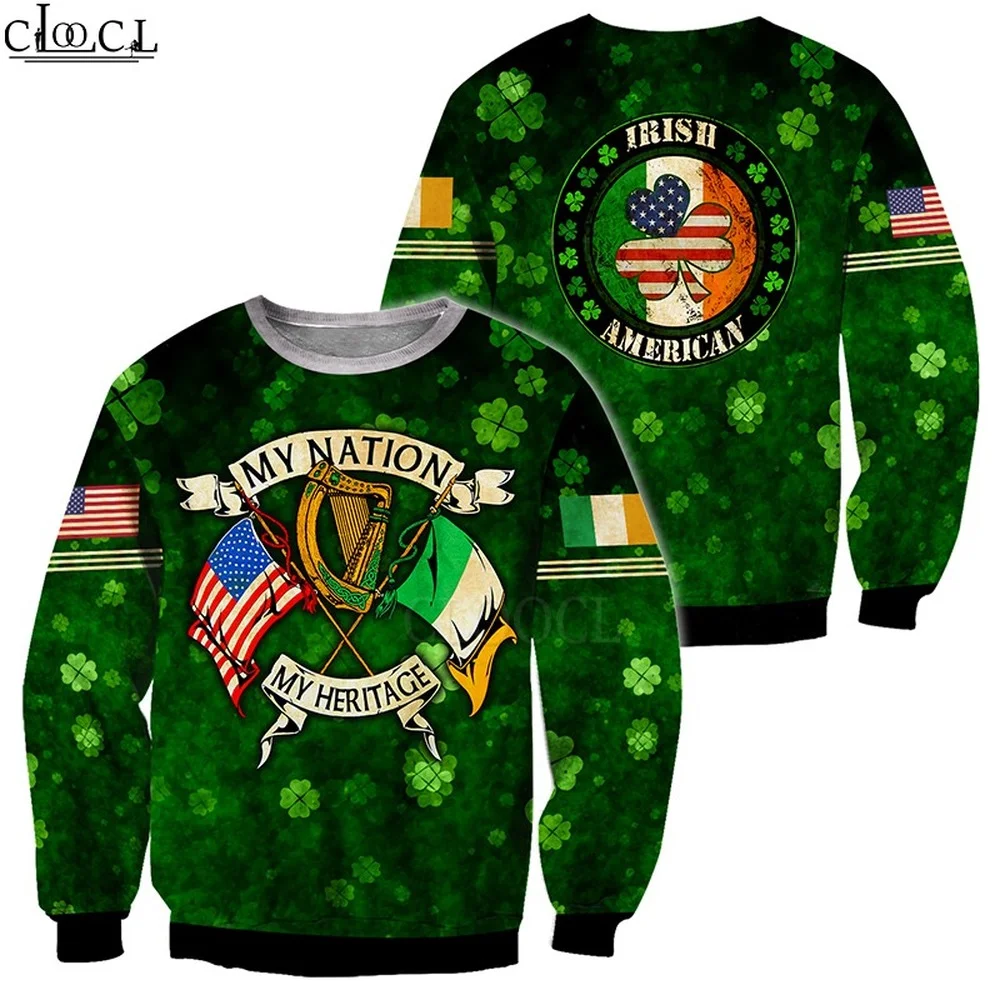 

CLOOCL Newest Irish St.Patrick Day 3D Print Men Women Sweatshirts Fashion Sweatshirt Fsahion Harajuku Pullover Drop Shipping