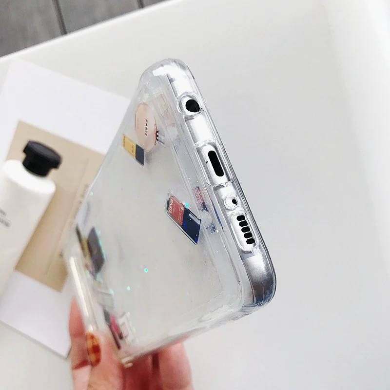 Милый розовый Роскошный зыбучий песок макияж корпус телефона для samsung galaxy S 10 9 8 Plus