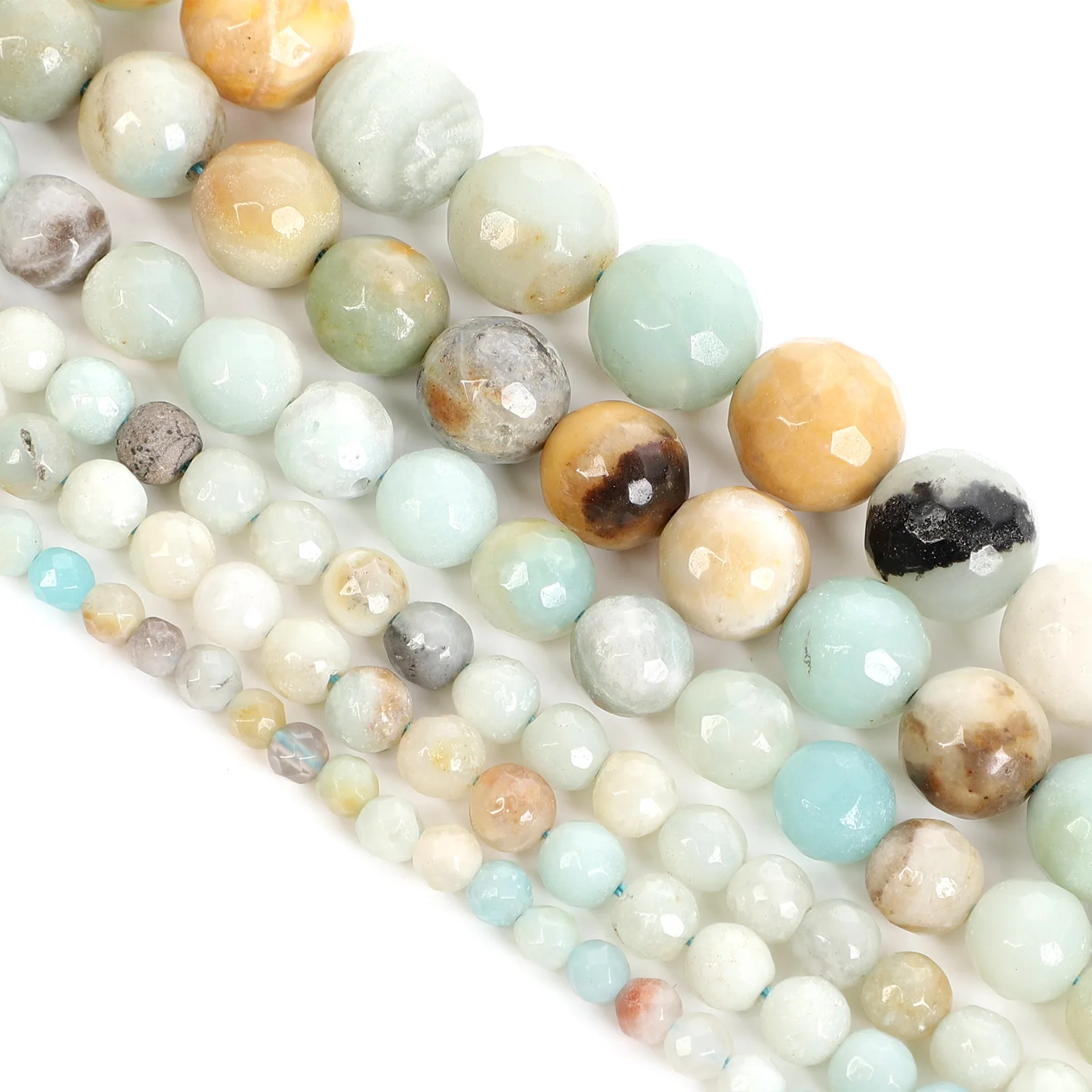 16&quotStrand Beads Natural Stone Jewelry Faceted Blue Red Lava Round Loose Spacer For Making Bracelet 4-12mm | Украшения и