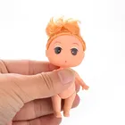 Кукла 9 см для мини-кукол Ddung с коричневой булочкой для выпечки волос, куклы для девочек, игрушки 3,5