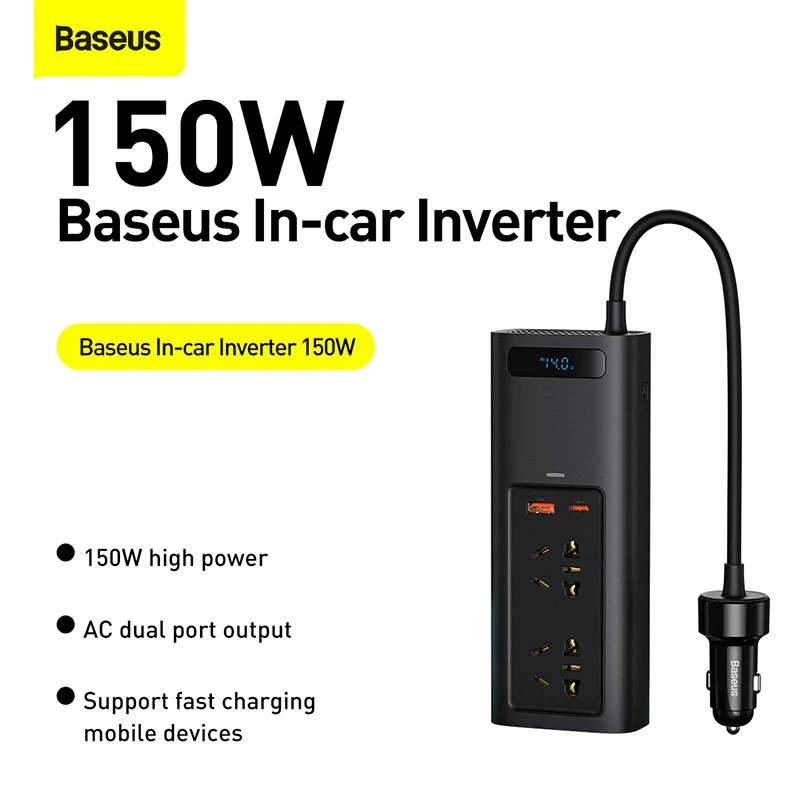 Автомобильный инвертор Baseus 12 В постоянного тока в 220 переменного автомобильный