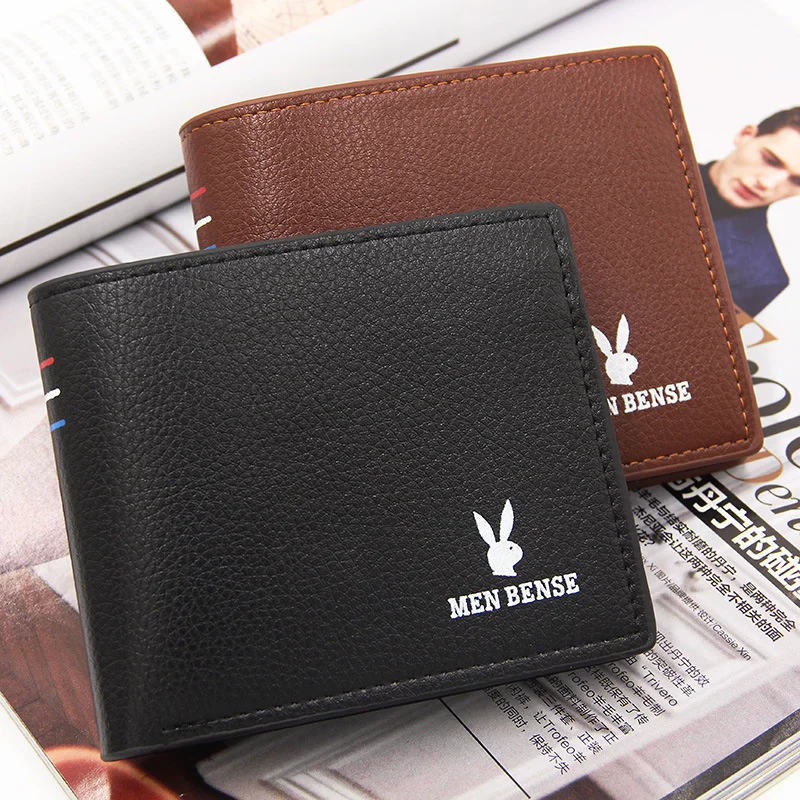 

Men's Short Wallet Multi-card Ultra-thin Wallet Men Men's Small Leather Clip Business Wallet Men's Walletht