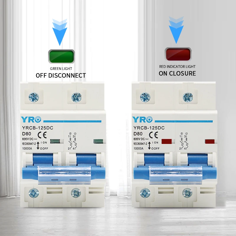 Мини-автоматический выключатель на солнечной батарее 4P 1000 В постоянного тока 80 А