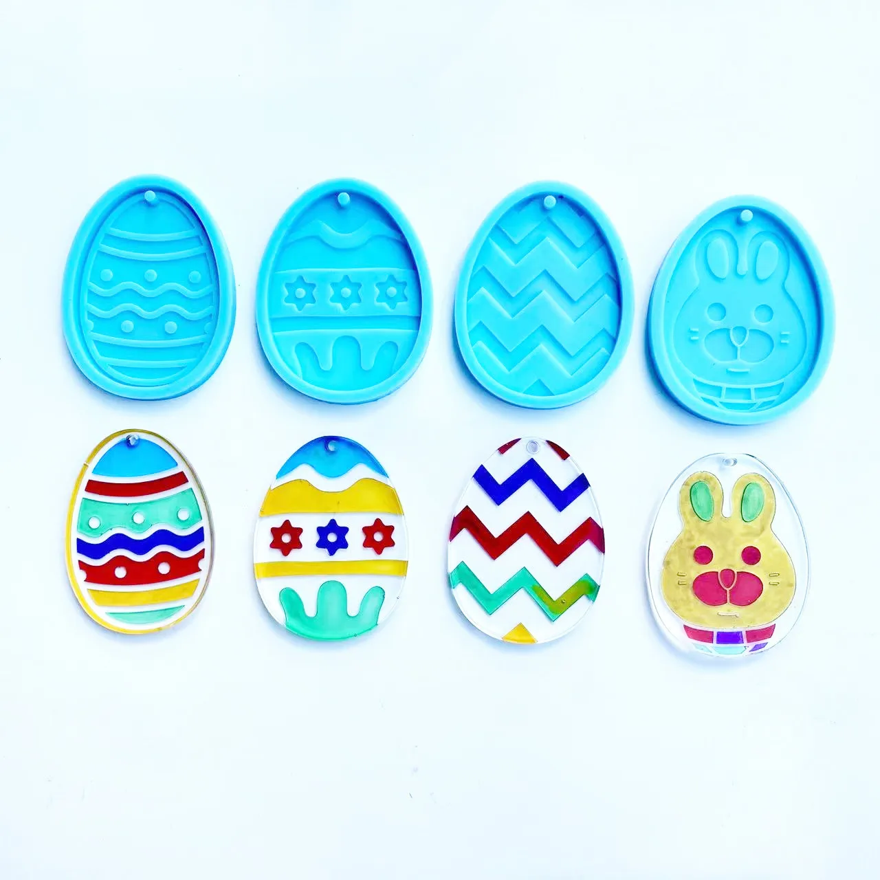 

Easter Egg Keychain Pendant Mold Easter Bunny DIY Epoxy Resin Silicone Mold Jewelry Making Easter Decoration Casting Accessories
