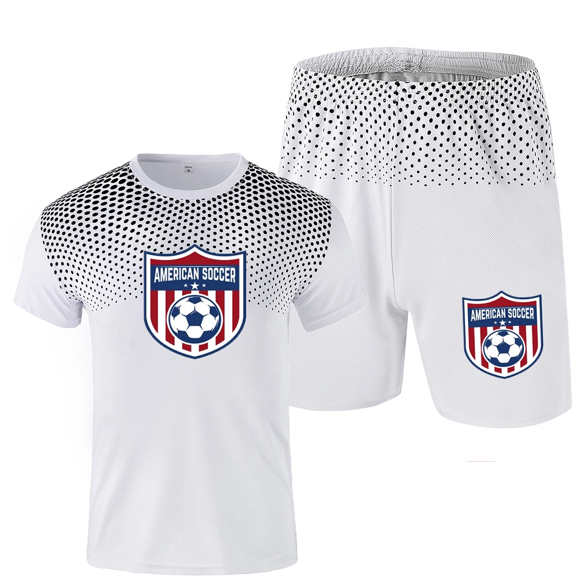 

Football Logo Boys Football Uniform Suit Short Sleeve Football Uniform Adult Children's Football Sportswear Jersey Two-Piece Set