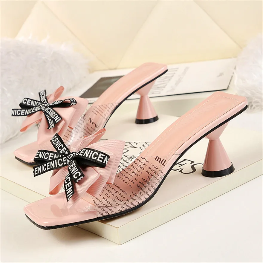 Туфли женские на платформе 6 см элегантные пикантные прозрачные туфли-лодочки