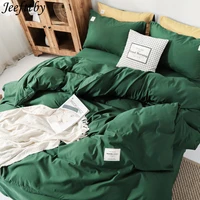 home textiles winter thickening bedding set dark green bed set 3 4pcs queen king duvet cover flat sheet pillowcase bedclothes