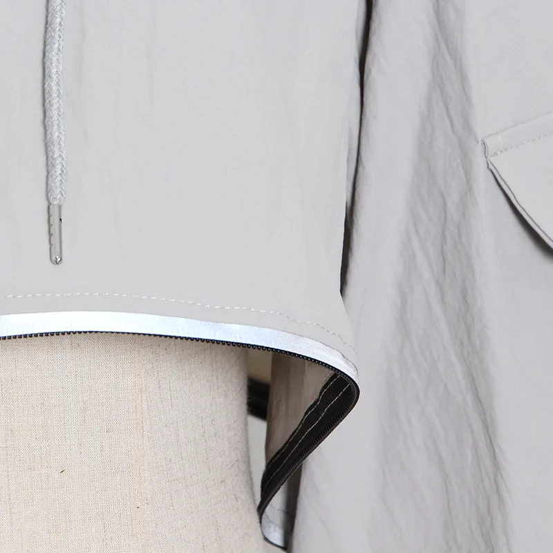 

Women Autumn Crop Hooded Sweatshirt Lantern Sleeve Loose Casual Tracksuit Hoodies