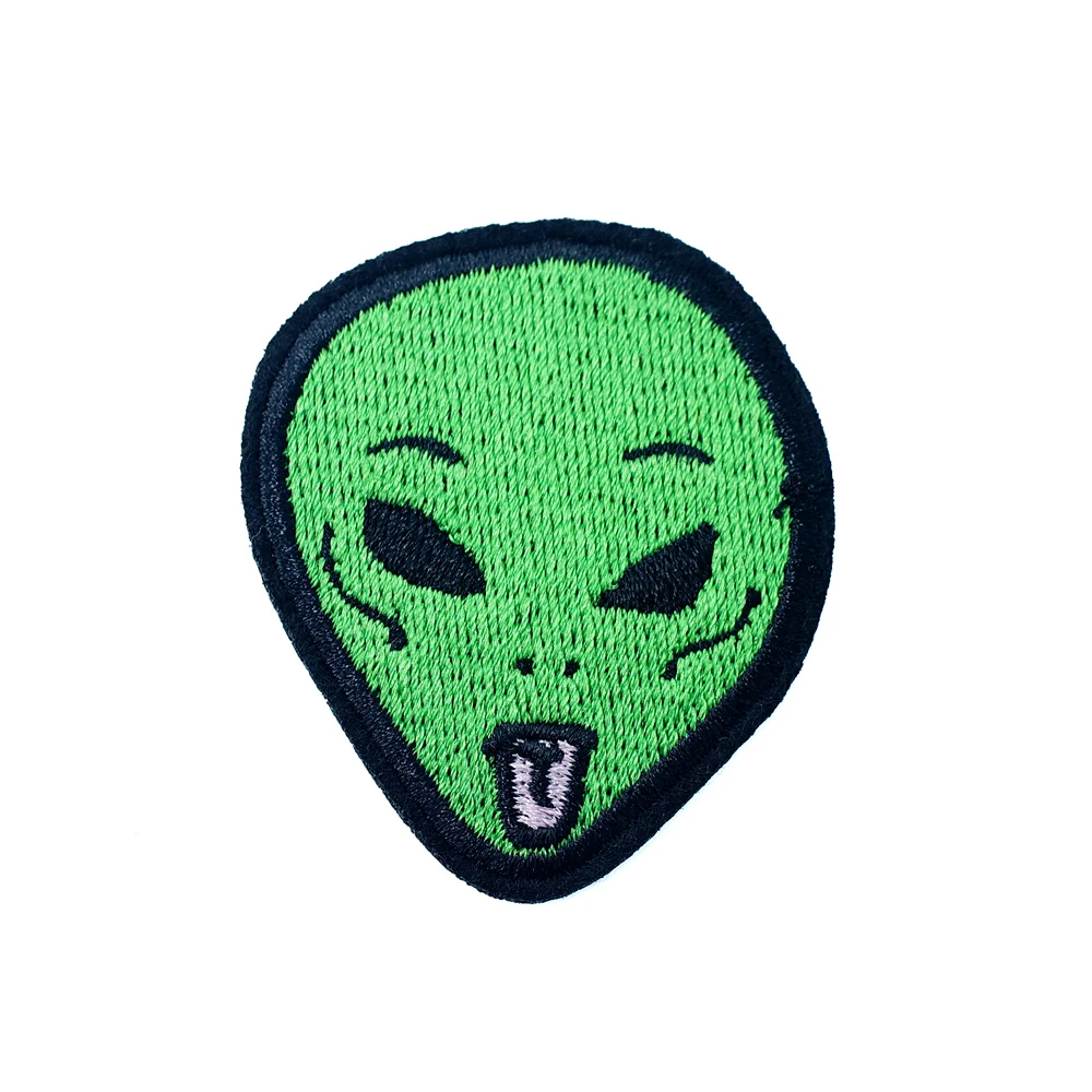 ALIEN Размер: 4.5X5.2cm Сделай Сам ткань патч значок вышитые Симпатичные значки хиппи