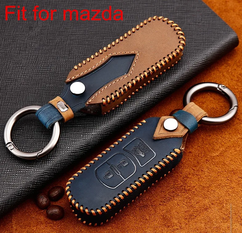 

Автомобильные аксессуары, чехол для автомобильного ключа для Mazda 2 3 6 CX-5 /CX5 Atenza CX-7 MX5, умный чехол для ключа, кожаный чехол