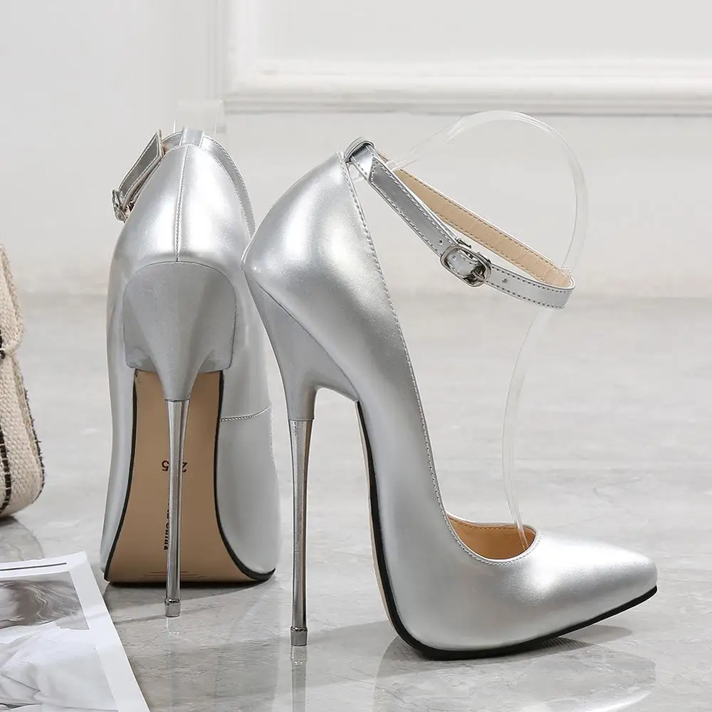 Женские туфли-лодочки на каблуке 16 см Искусственная кожа Большой размер 46