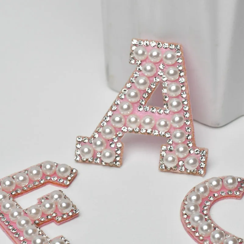 Pink Letter Patches White Pear Decor Iron-on &amp Sew-on Clothing Beading Applique DIY Craft Accessories | Дом и сад