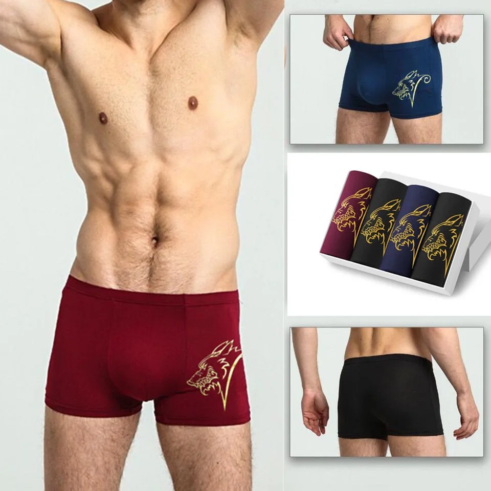 1 шт. нижнее белье для мужчин хлопковые боксеры трусы дышащие шорты мужские