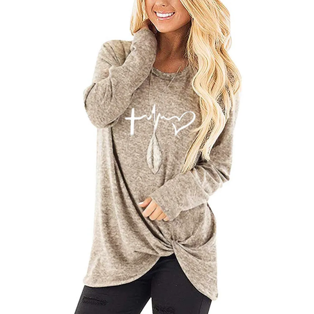 Женские топы с О образным вырезом и длинными рукавами вязаные футболки