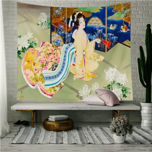 

Japanese Dance Women Hippie Wall Hanging Throw Psychedlic Tapestry