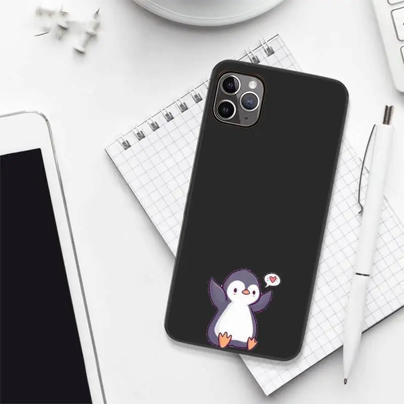 

penguin cute animal cartoon Phone Case Candy Color for iPhone 6 7 8 11 12 s mini pro X XS XR MAX Plus