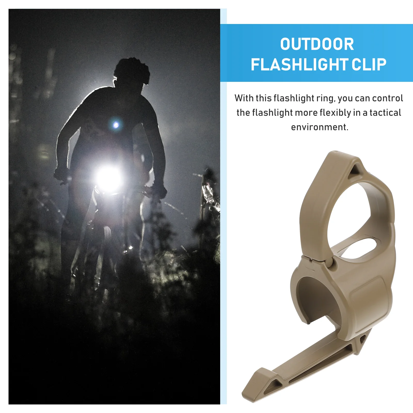 

Tactics Flashlight Ring Finger Ring Portable Flashlight Holder Nylon Flashlight Fixator Special Flashlight Ring Accessories