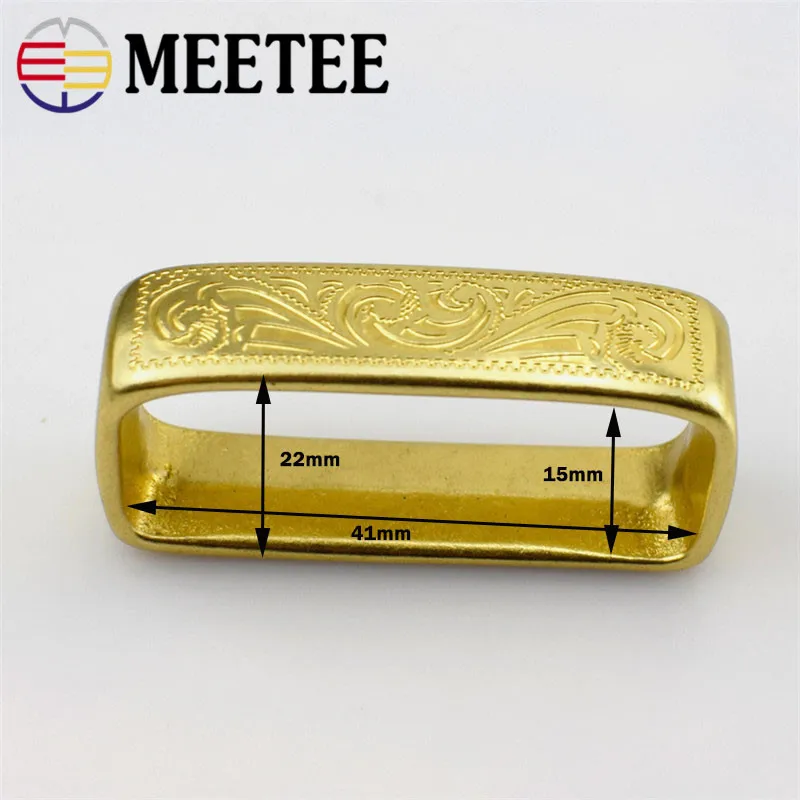 Медный ремень Meetee с узором из чистой меди 2/4 шт. 41 мм металлический пряжкой медный