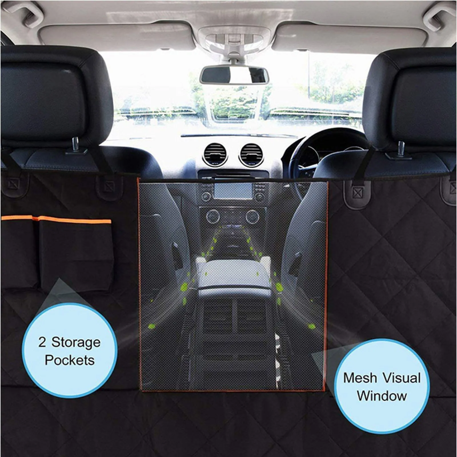 Miglior Coprisedile Per Auto Per Cani Coprisedile Posteriore In Mesh Impermeabile Trasportino Per Animali Domestici Amaca Protezione Per Cuscino Con Cerniera E Tasca Per Il Viaggio