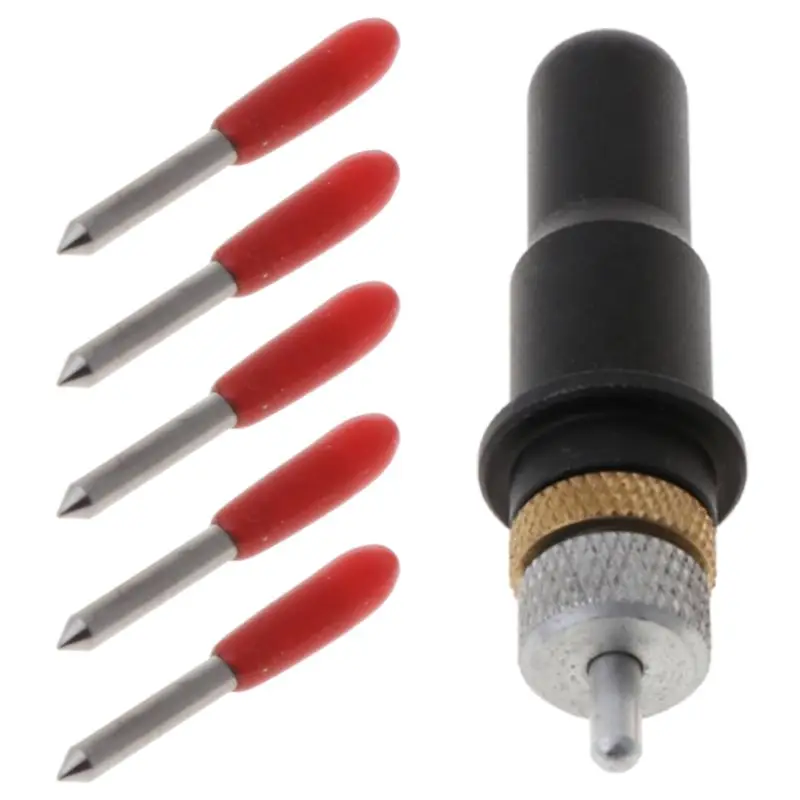 

12mm Black Cutting Plotter With 5pcs Blades 30/45/60 Degree for Roland Vinyl Cut