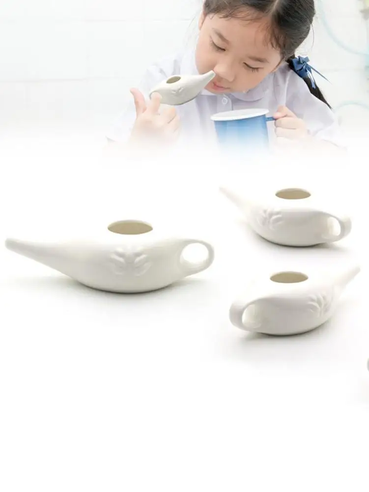 250 мл керамический носовой горшок носа комплект для промывки комфортного синуса