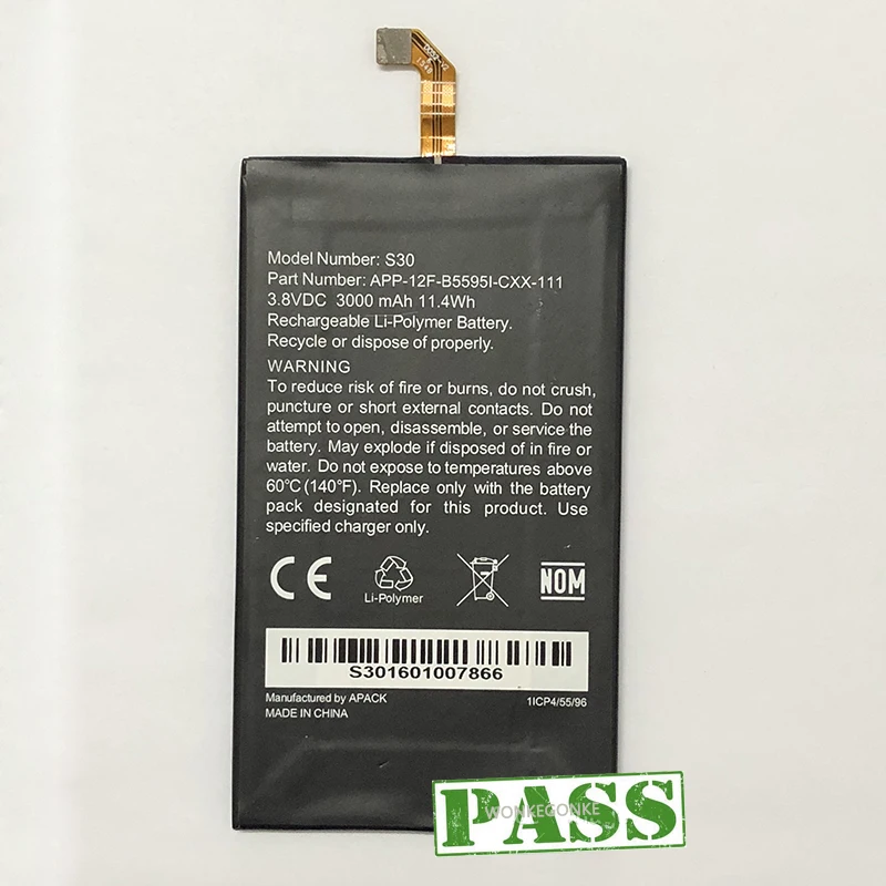 WONKEGONKE новый оригинальный аккумулятор для гусеницы CAT S60 S30 S40 S50 S61
