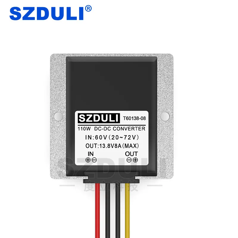 36V 48V 60V to 13.8V 8A DC Buck Converter 20-72V Vehicle Power Transformer CE RoHS | Inverters &amp Converters
