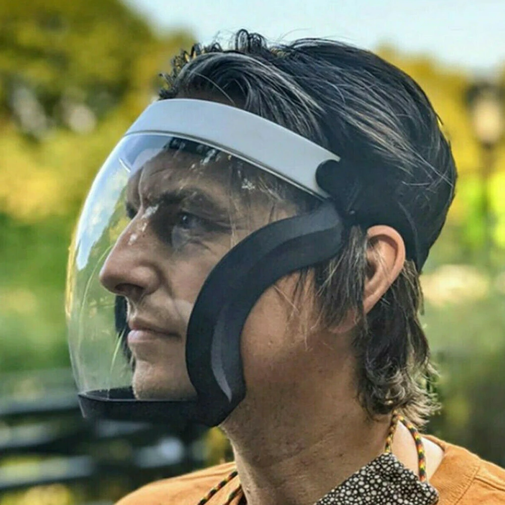 Protective Mask Anti-Oil Reusable Cycling Face Cover Shield Anti-Fog Oil Plastic Transparent Mouth Kitchen Tools | Дом и сад