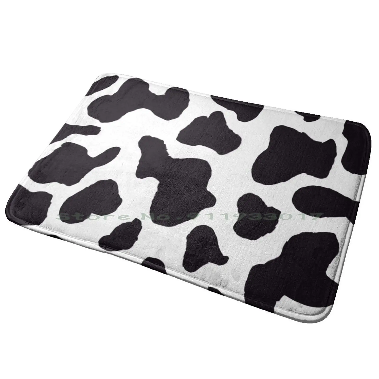 

Cow Print Entrance Door Mat Bath Mat Rug Black And White Basic Cow Aesthetic Pattern Animals Anti-Slip Bedroom Kitchen Foot Mat