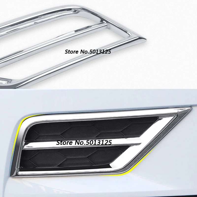 Передние противотуманные на решетке огни накладки фонари Чехлы для Volkswagen VW Tiguan MK2