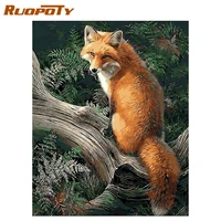ruopoty wolf animals diy oil painting by numbers kit theme pbn kit for kids adults home wall decor decorations gifts without fra