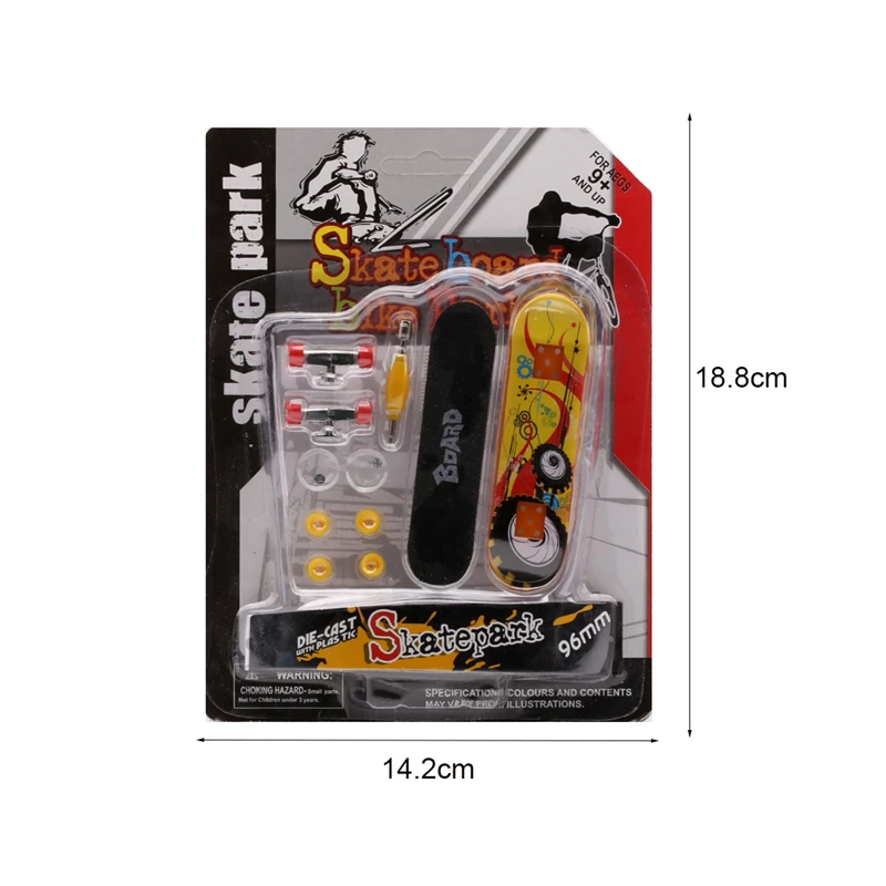 Finger Skateboard with Tools Finger Scooter Fingertip Sports Scooter Toy Desktop Toys Kits Gift