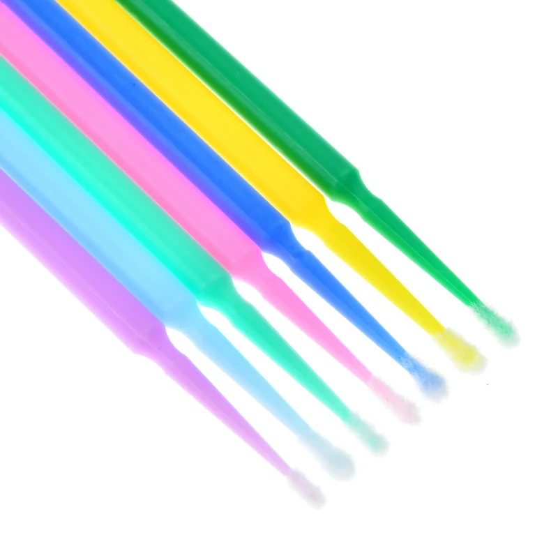 50 шт Одноразовые микро кисти хлопок тампоны Аппликаторы трубка для наращивания