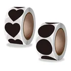 500 шт., черные пустые наклейки для меловой доски, кухонные этикетки для кладовки, банки для специй, многоразовые наклейки s, классификационные этикетки