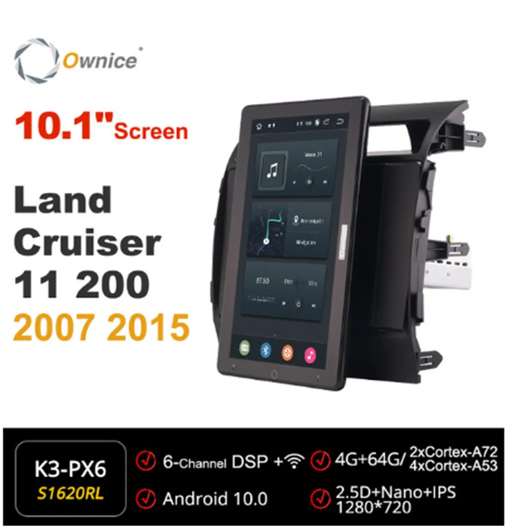 

Ownice 720P Android 10.0 Car Radio ForToyota Land Cruiser 11 200 2007-2015 Video Auto Multimedia head Unit 10.1" IPS Rotatable