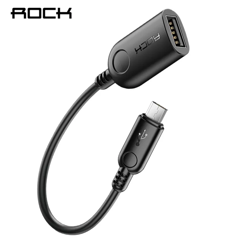 ROCK OTG Micro USB кабель адаптер для Xiaomi Redmi Samsung зарядный конвертер Женский Кабельный