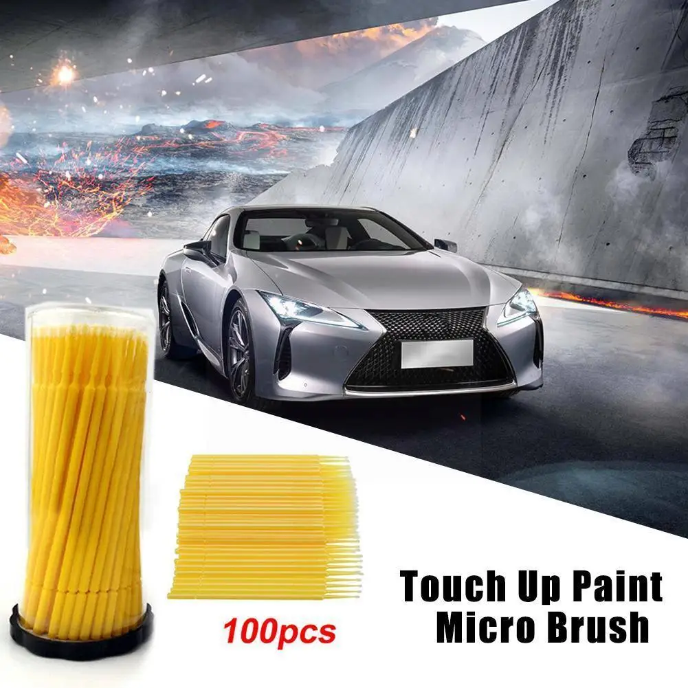 

100PCS/Set Up Paint Micro Brush Tips Auto Mini Head Mini Car 1.0mm Car Brush Parts Spray Head Applicator Stick R0D4