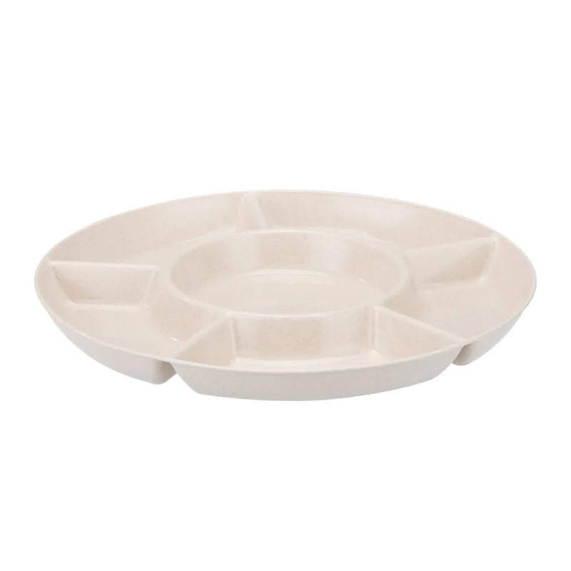 

1 pc 6-Compartment Food Storage Tray Dried Fruit Snack Plate Appetizer Serving Platter for Party Candy Pastry Nuts Dish
